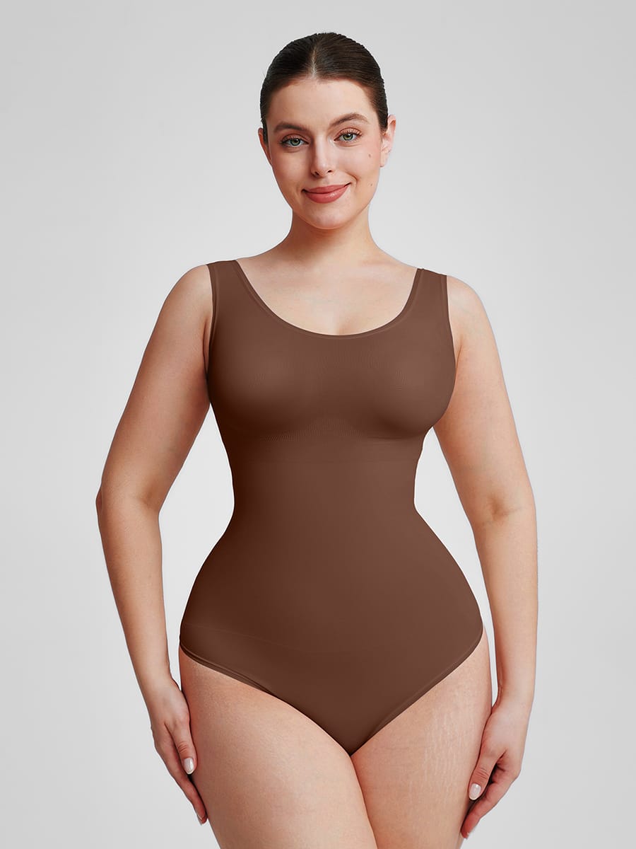 Eco-friendly Seamless Belly Control Thong Bodysuit - FirmaActive