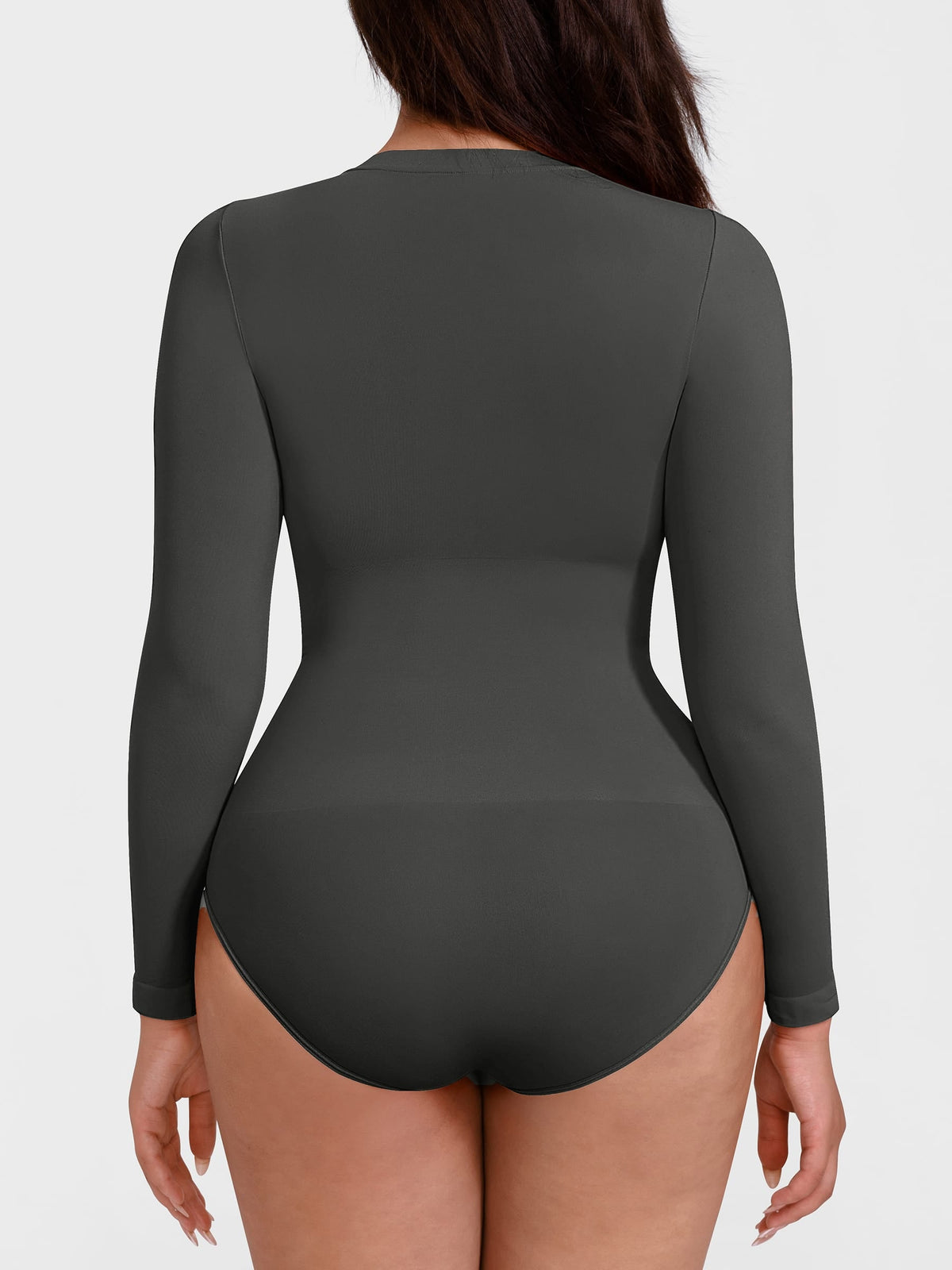 Long-Sleeve Crew Neck Tummy Control Bodysuit - FirmaSculpt