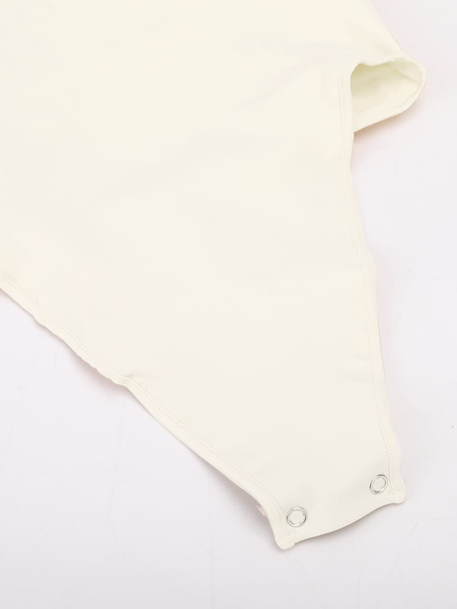 Seamless V Neck Ruched Bust Tummy Control Thong Shaping Bodysuit - FirmaActive