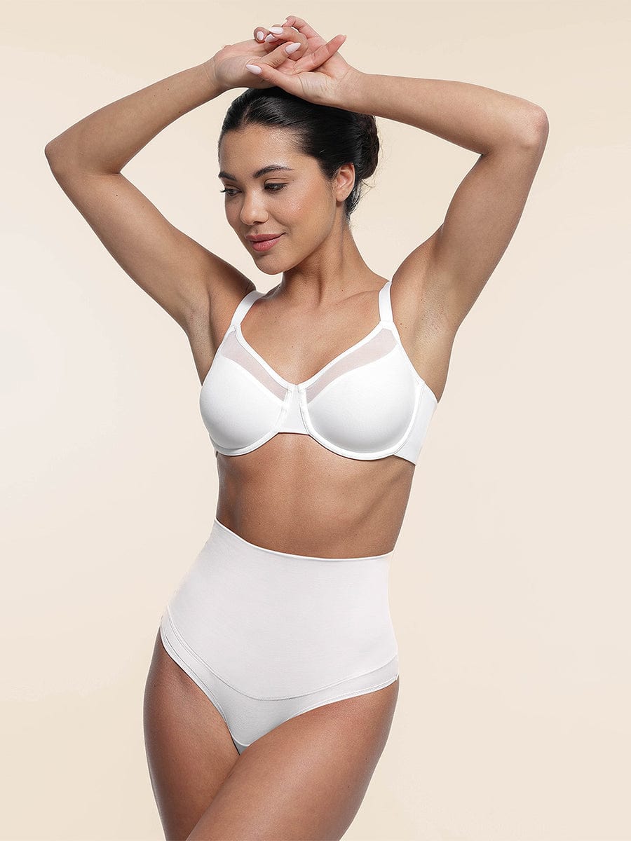 Sexy Mesh Full Coverage Unlined Underwire Bra with Adjustable Straps - FirmaLift