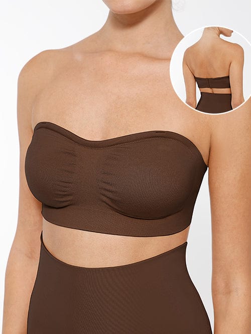 Seamless Strapless Wireless Bra with Removable Pads - FirmaSoft