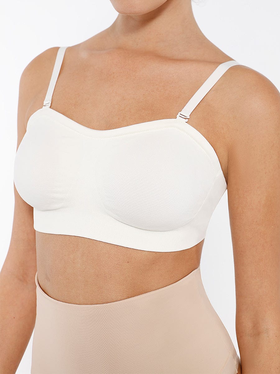 Seamless Strapless Wireless Bra with Removable Pads - FirmaSoft