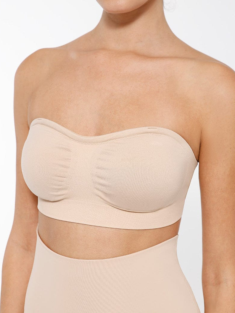 Seamless Strapless Wireless Bra with Removable Pads - FirmaSoft