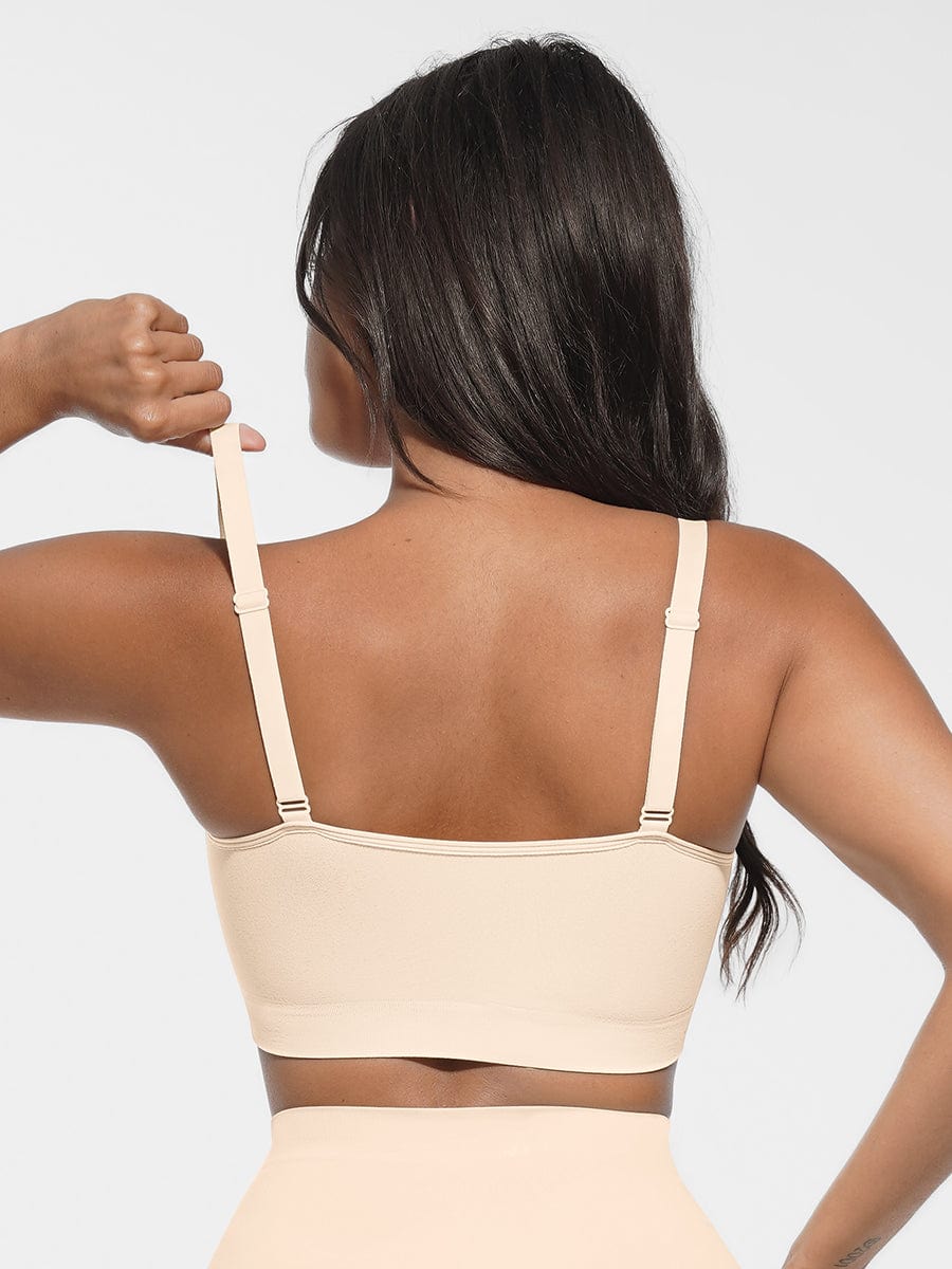 Seamless Scoop Neck Bralette with Smooth Back - FirmaSoft