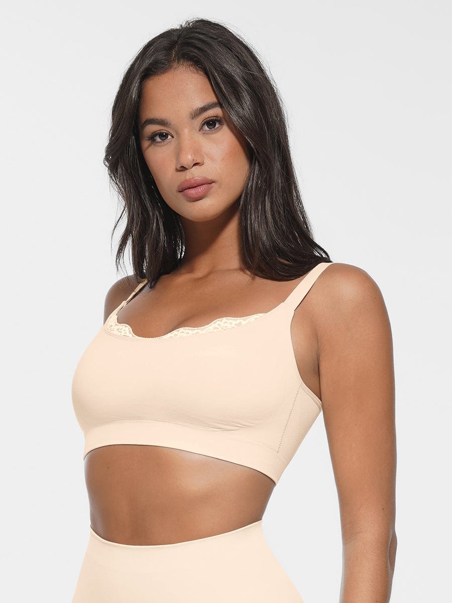 Seamless Scoop Neck Bralette with Smooth Back - FirmaSoft