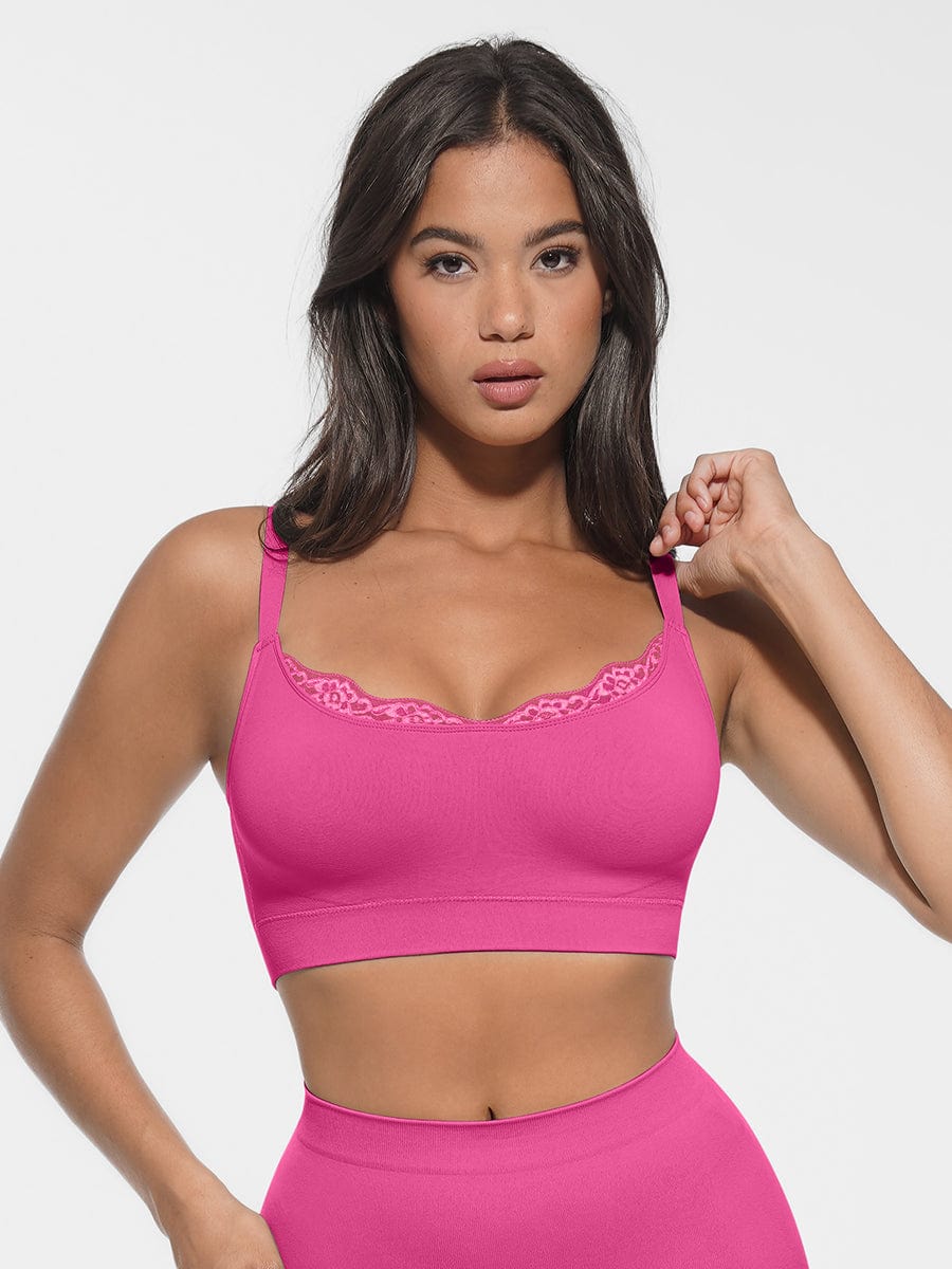 Seamless Scoop Neck Bralette with Smooth Back - FirmaSoft