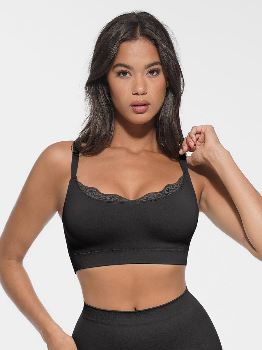Seamless Scoop Neck Bralette with Smooth Back - FirmaSoft