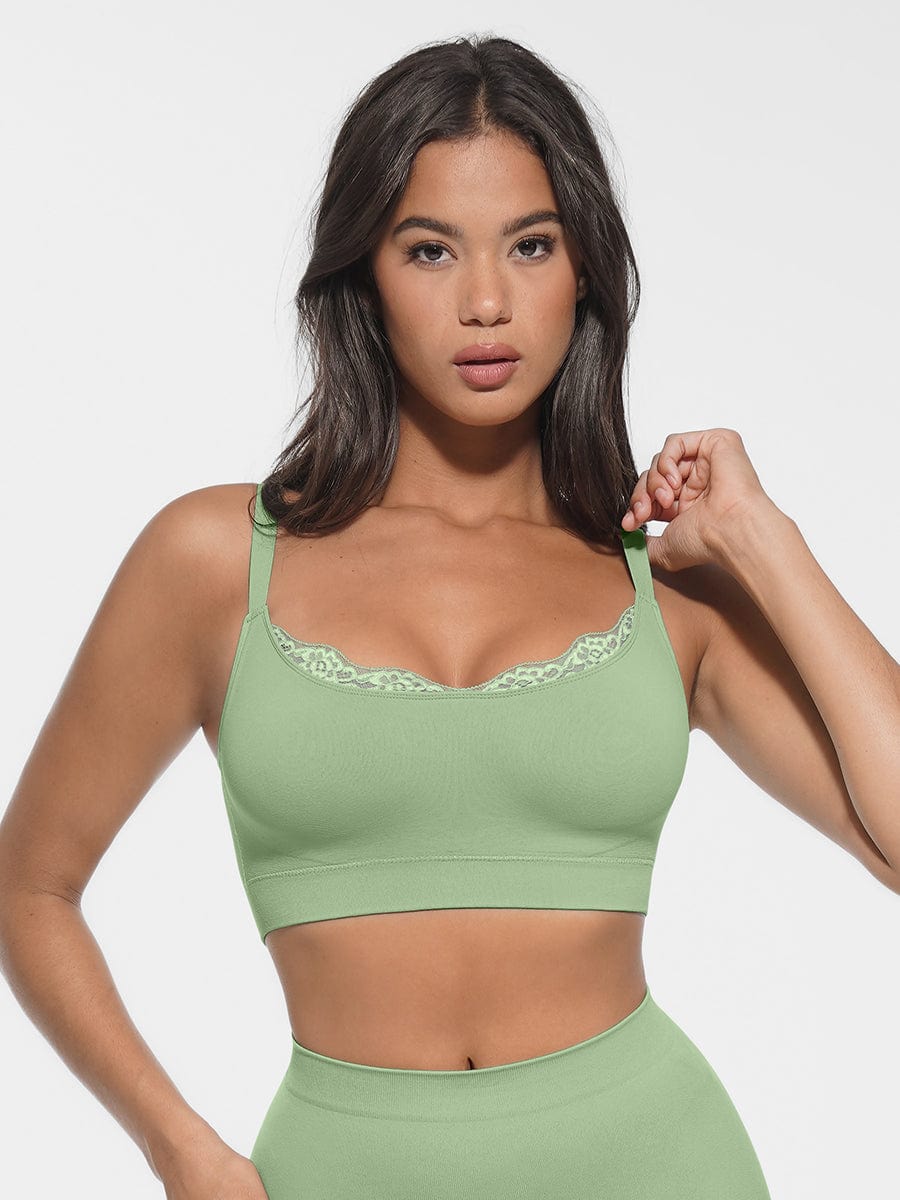 Seamless Scoop Neck Bralette with Smooth Back - FirmaSoft