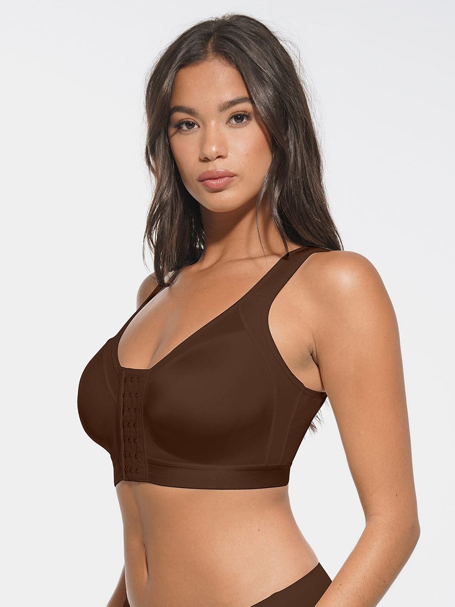 Full Coverage Wireless No Padding Post-Surgery Bra with Smooth Back & Side Support - FirmaLift