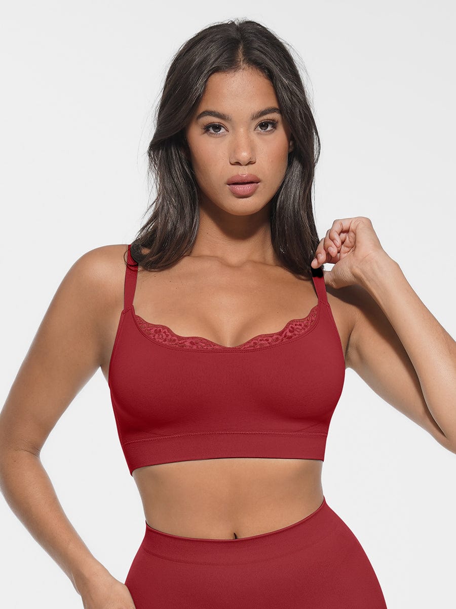 Seamless Scoop Neck Bralette with Smooth Back - FirmaSoft