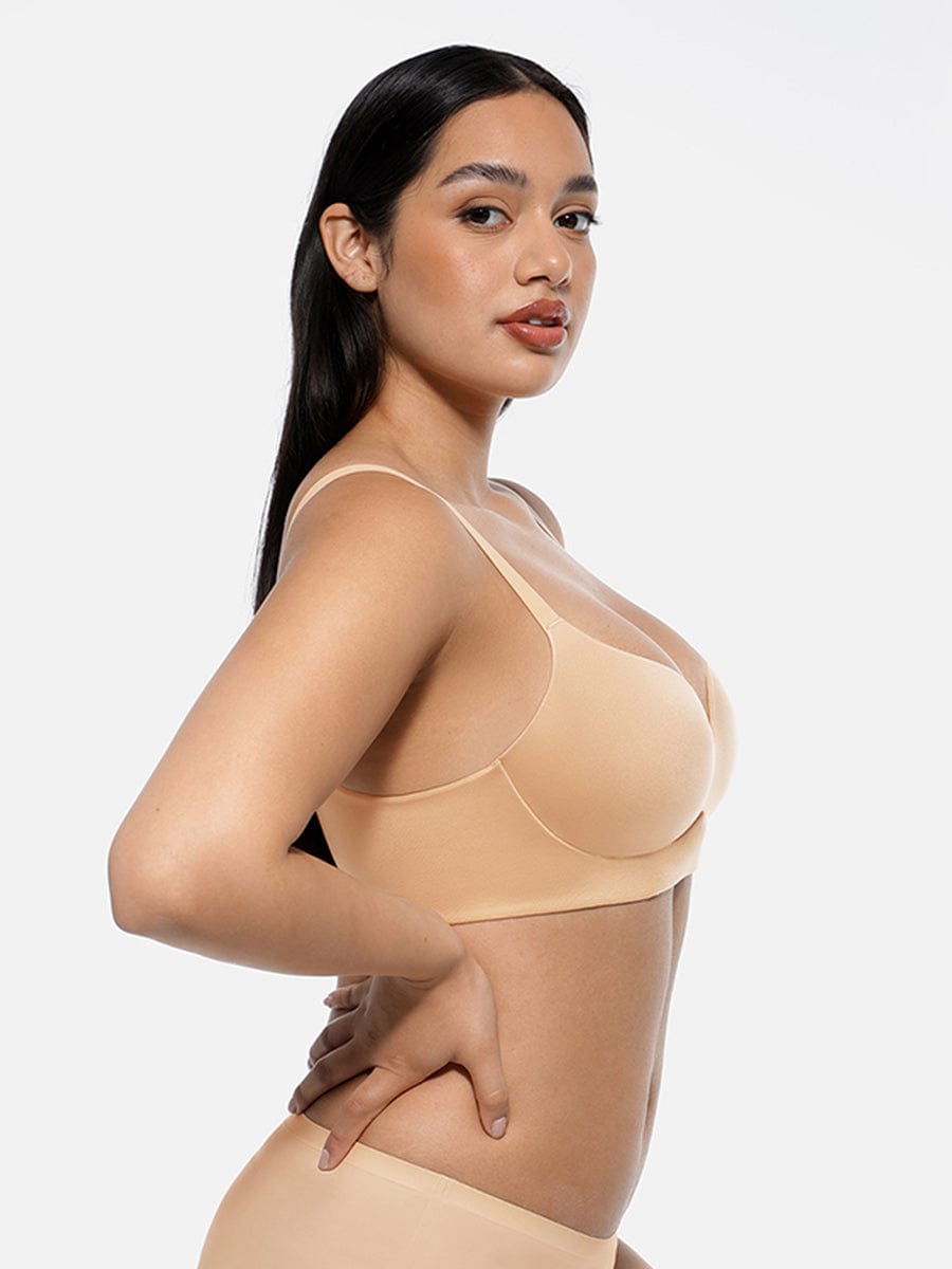 Wireless Push-Up Demi Coverage Bra with Soft Comfort - FirmaLift