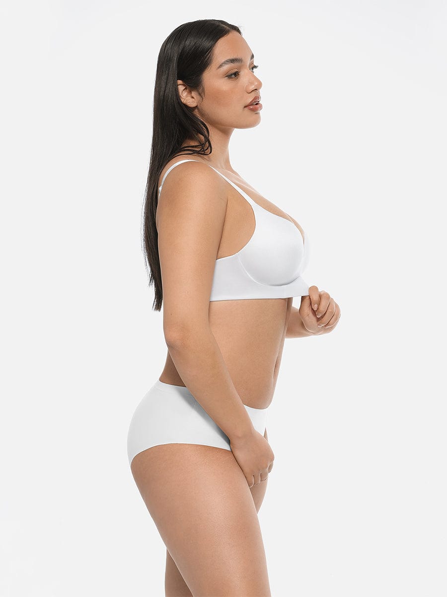 Wireless Push-Up Demi Coverage Bra with Soft Comfort - FirmaLift