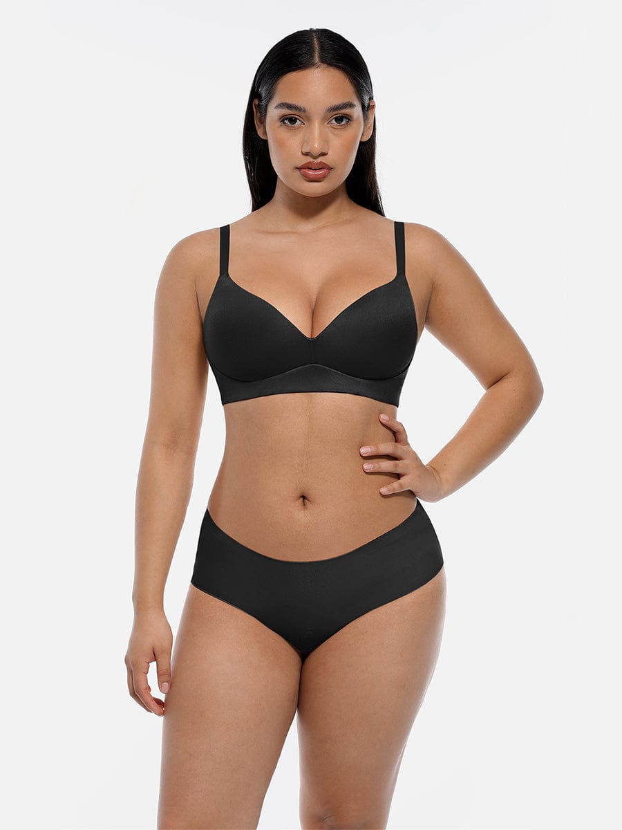 Wireless Push-Up Demi Coverage Bra with Soft Comfort - FirmaLift