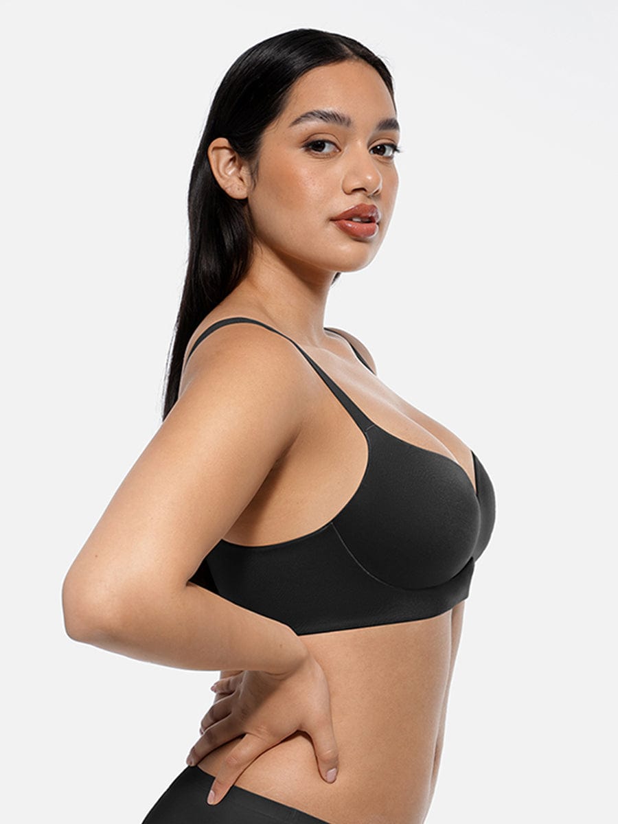 Wireless Push-Up Demi Coverage Bra with Soft Comfort - FirmaLift