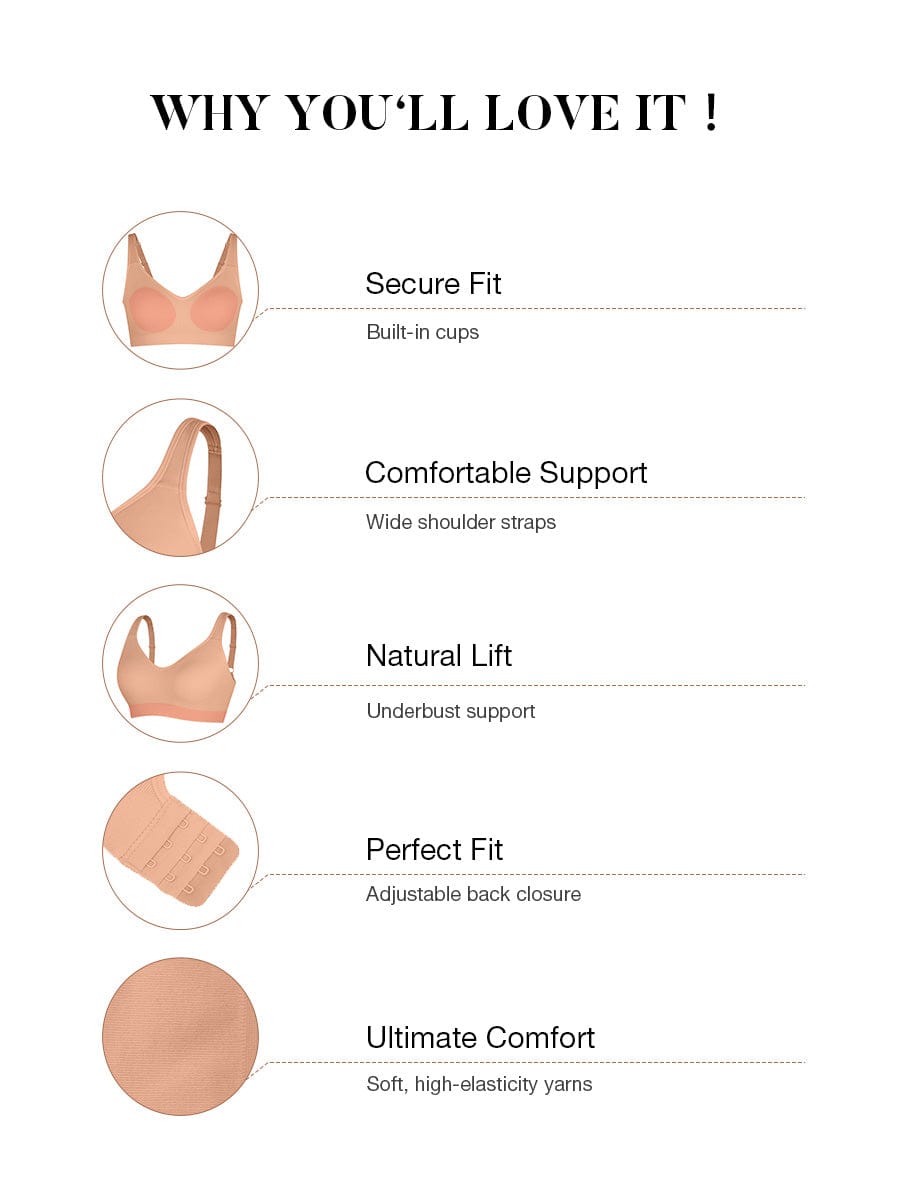 Wireless Seamless Support Bra with Light Lift - FirmaActive
