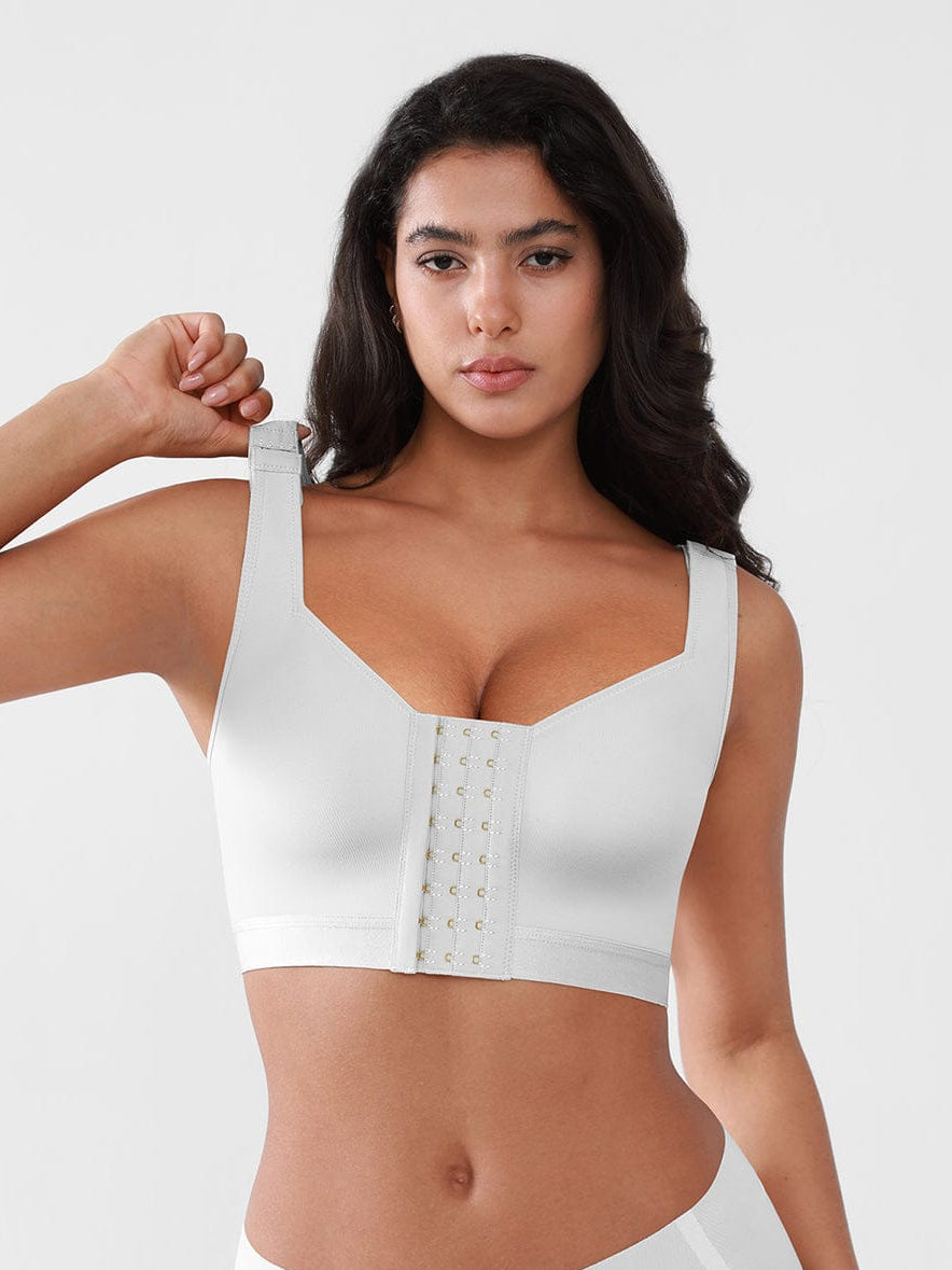 Post Surgery Compression Mastectomy Bra with Front Closure - FirmaActive