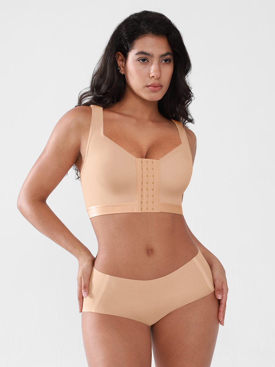 Post Surgery Compression Mastectomy Bra with Front Closure - FirmaActive