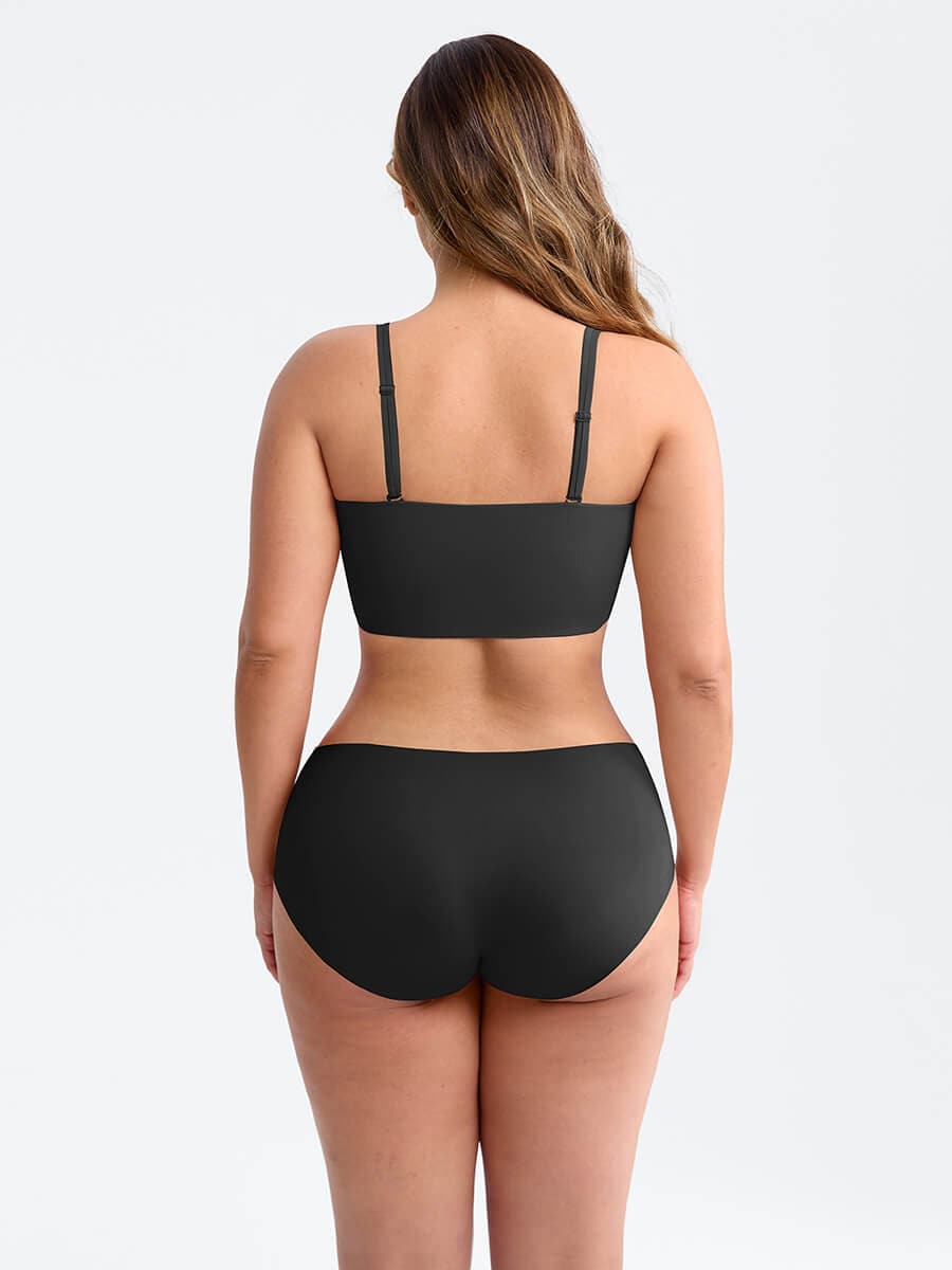 Strapless Anti Slip Bandeau Bra Fixed Molded Cups FeelSoft Fabric - FirmaActive