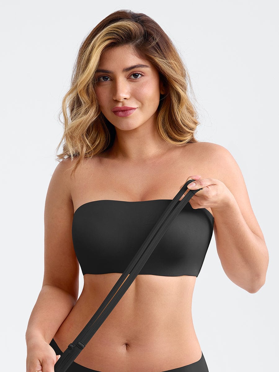 Strapless Anti Slip Bandeau Bra Fixed Molded Cups FeelSoft Fabric - FirmaActive
