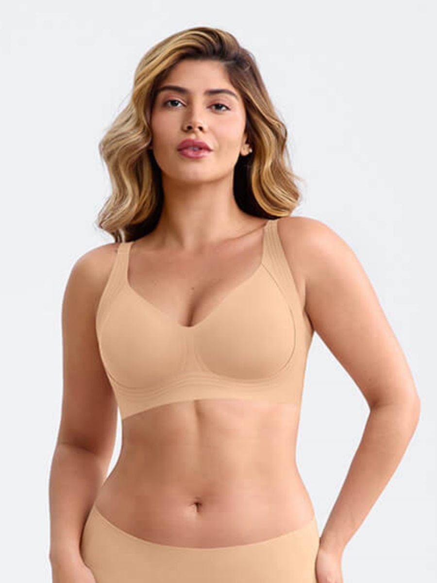 Seamless Wireless Plunge T-Shirt Bra with Smooth Back - FirmaLift