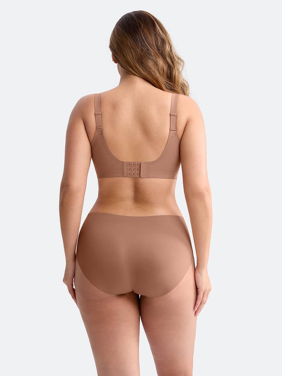 Seamless Wireless Plunge T-Shirt Bra with Smooth Back - FirmaLift
