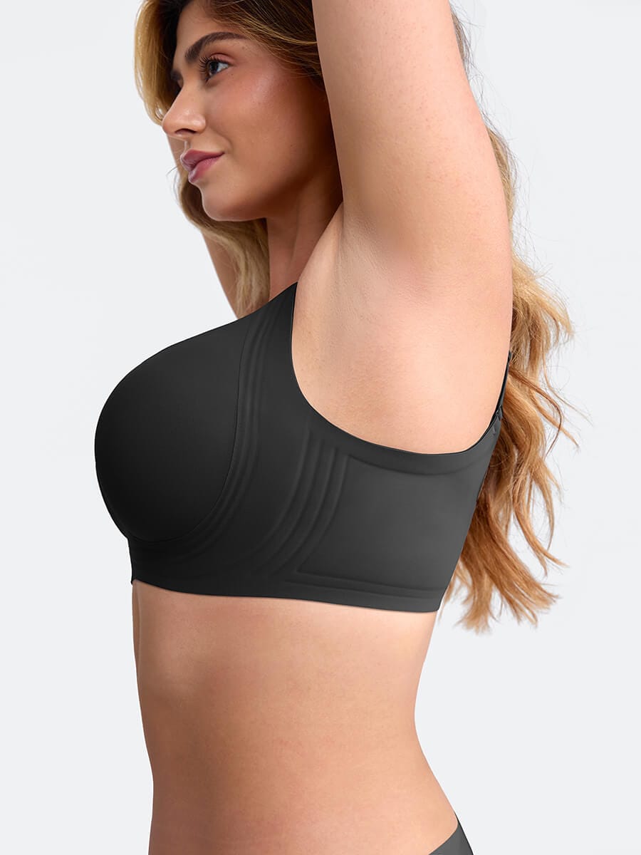 Seamless Wireless Plunge T-Shirt Bra with Smooth Back - FirmaLift