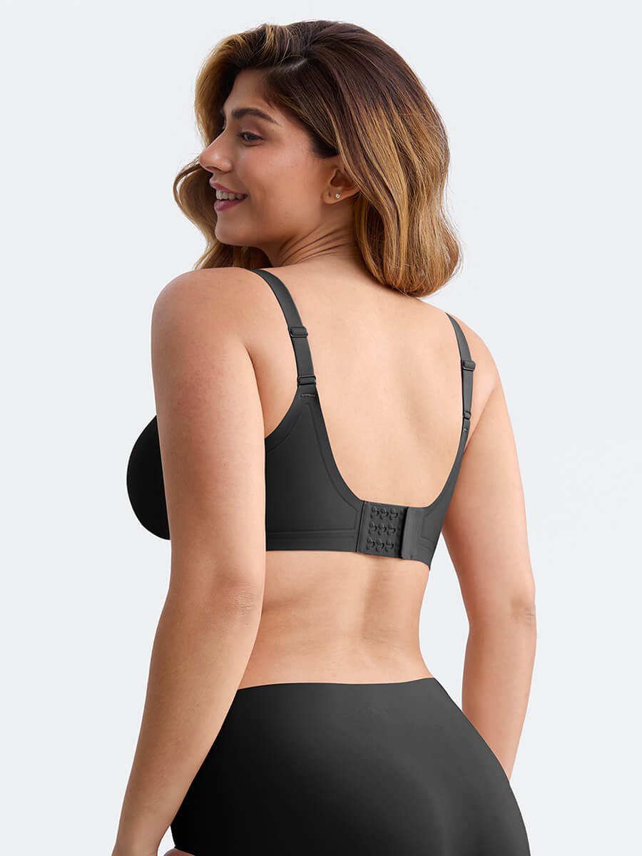 Seamless Wireless Plunge T-Shirt Bra with Smooth Back - FirmaLift