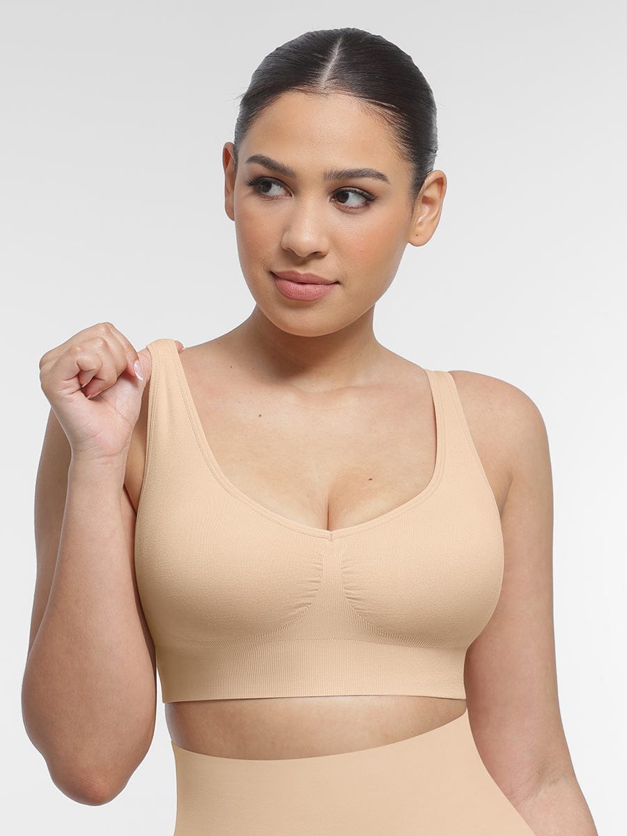 Seamless Wireless Padded Bra with Back Support and Fat Reduction - FirmaLift