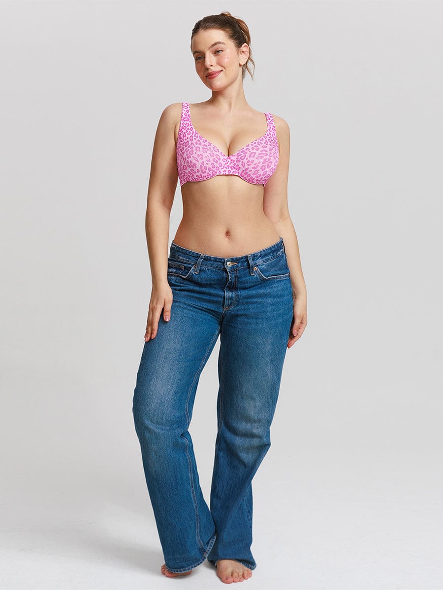 Unpadded Underwired Deep V-Neck Bra with Side Support - FirmaLift