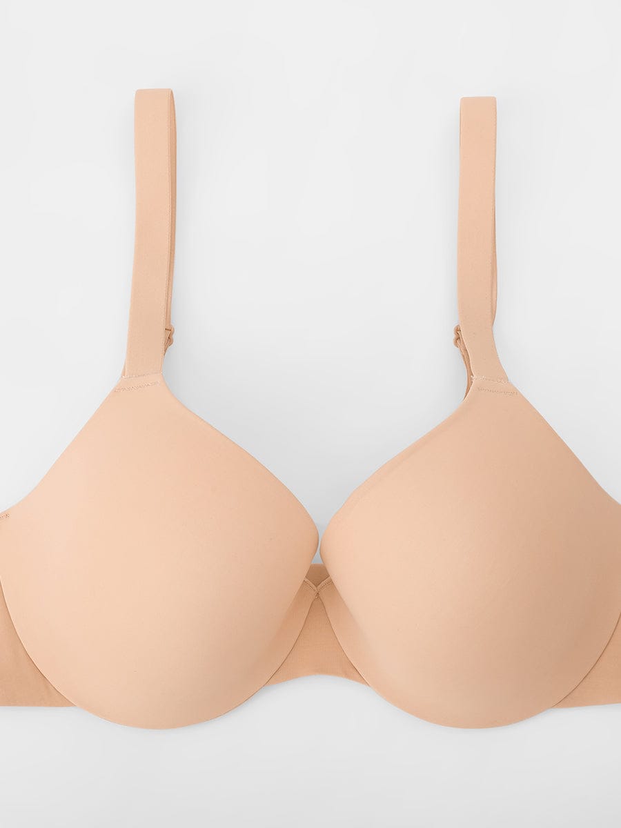 Seamless Underwire T-Shirt Push Up Demi Bra with Adjustable Straps - FirmaLift