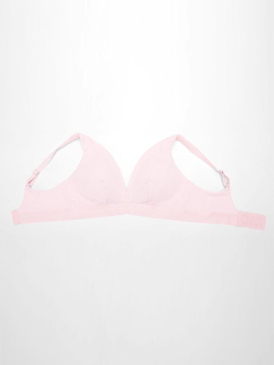 Deep V Neck Rib Modal Bralette with Removable Pads - FirmaSoft