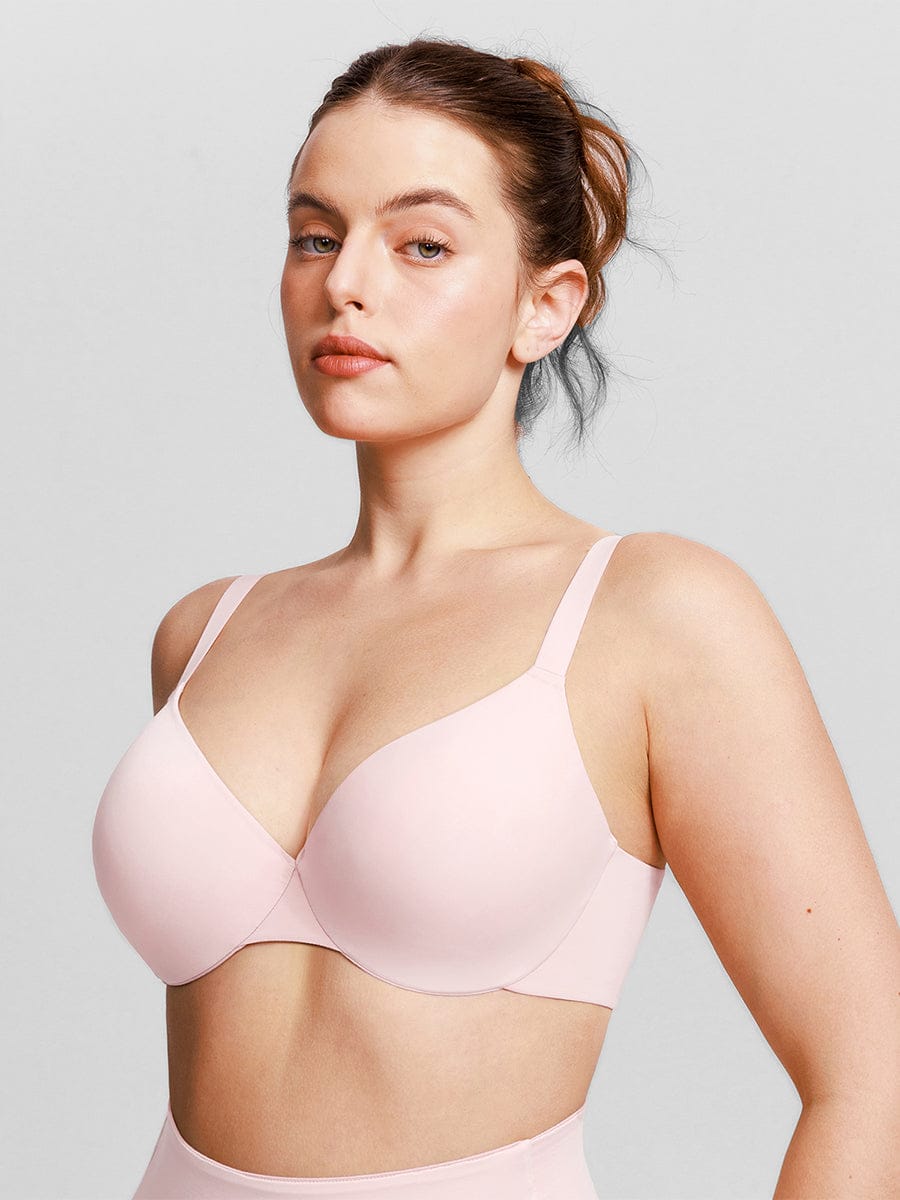 Seamless Underwire T-Shirt Push Up Demi Bra with Adjustable Straps - FirmaLift