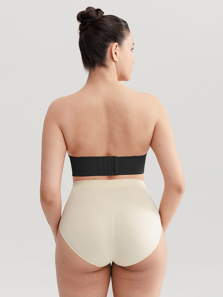 Strapless Non-slip Underwire Bra with Bust Support and Gathering - FirmaLift