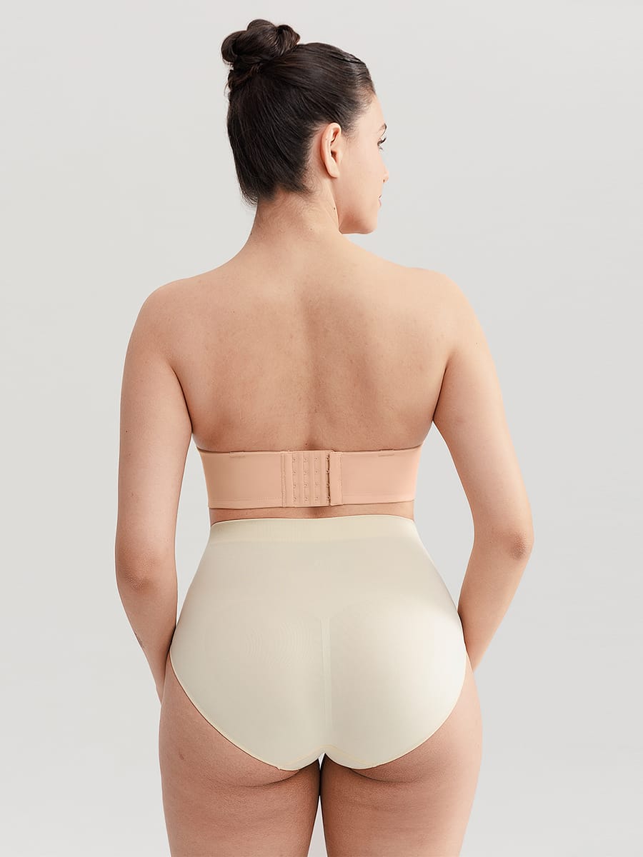 Strapless Non-slip Underwire Bra with Bust Support and Gathering - FirmaLift