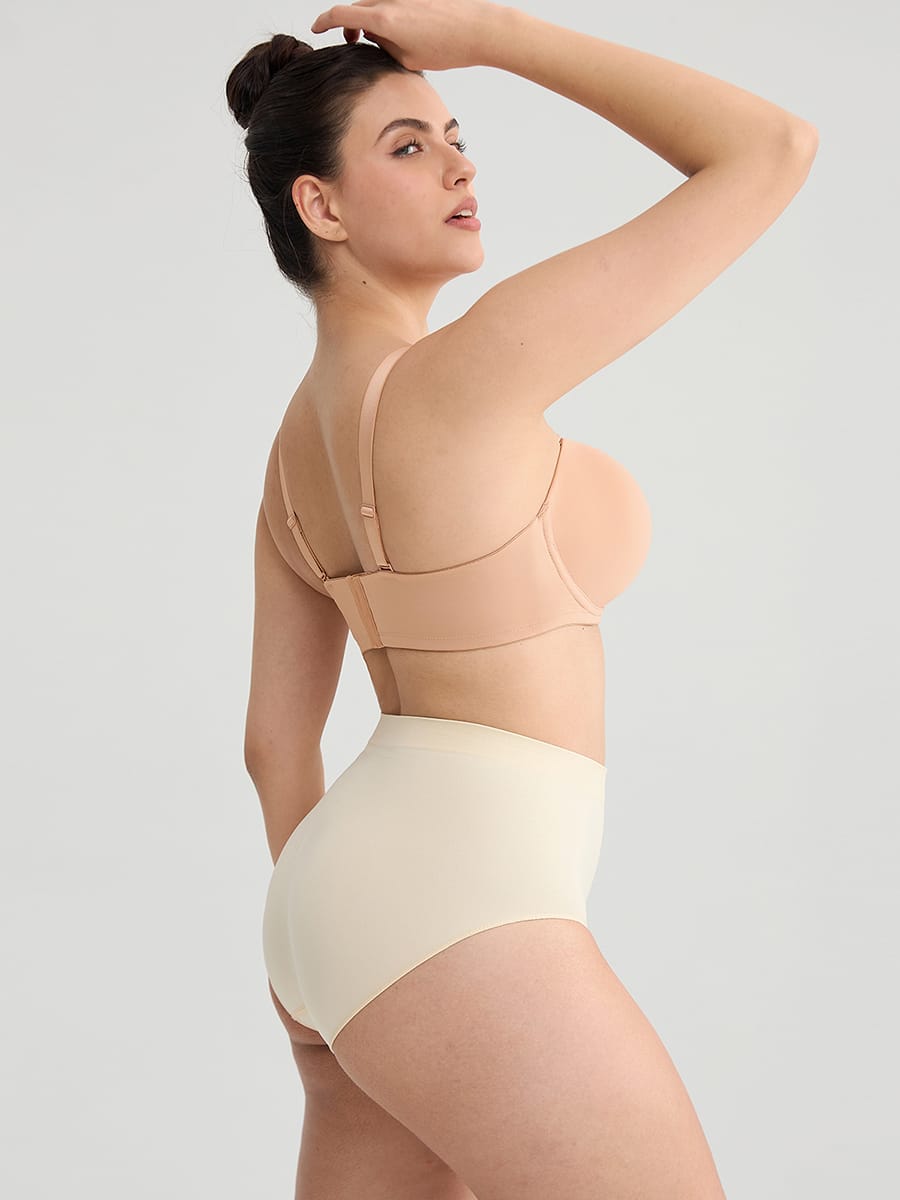Strapless Non-slip Underwire Bra with Bust Support and Gathering - FirmaLift