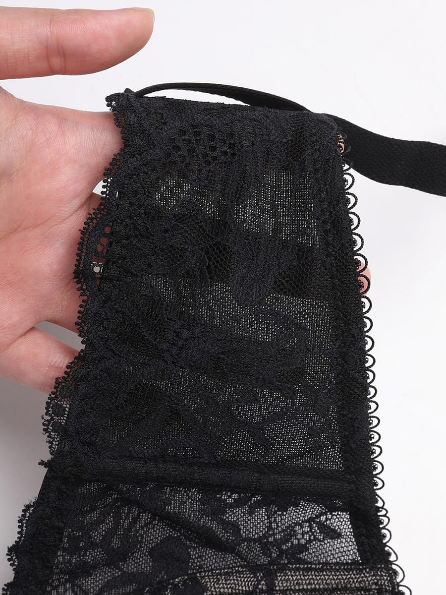 Unlined Sheer Floral Mesh Lace Bra - FirmaLift