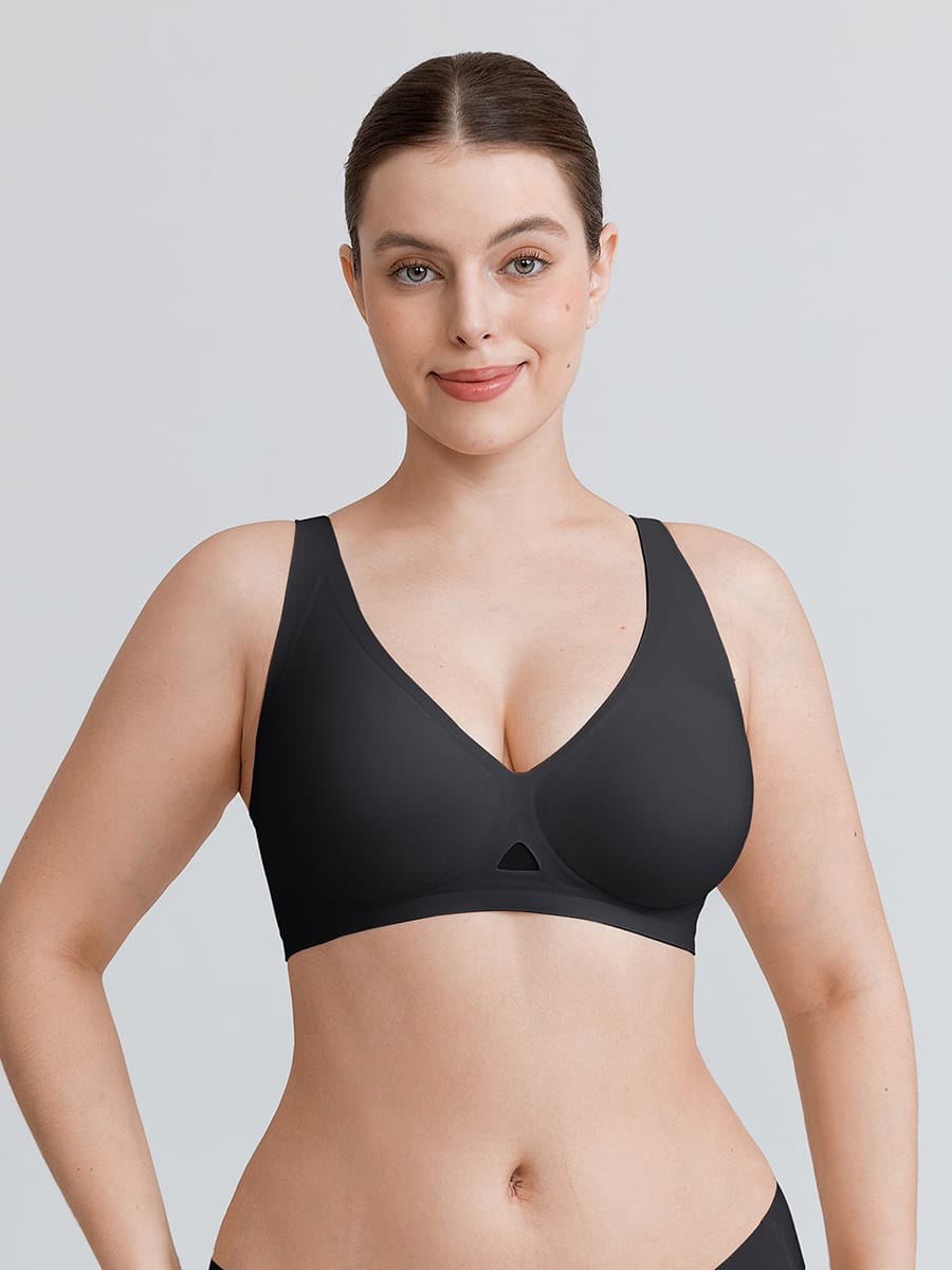 Cut Out Wireless T-Shirt Bra with Jelly Gel Support for Big Chest - FirmaLift