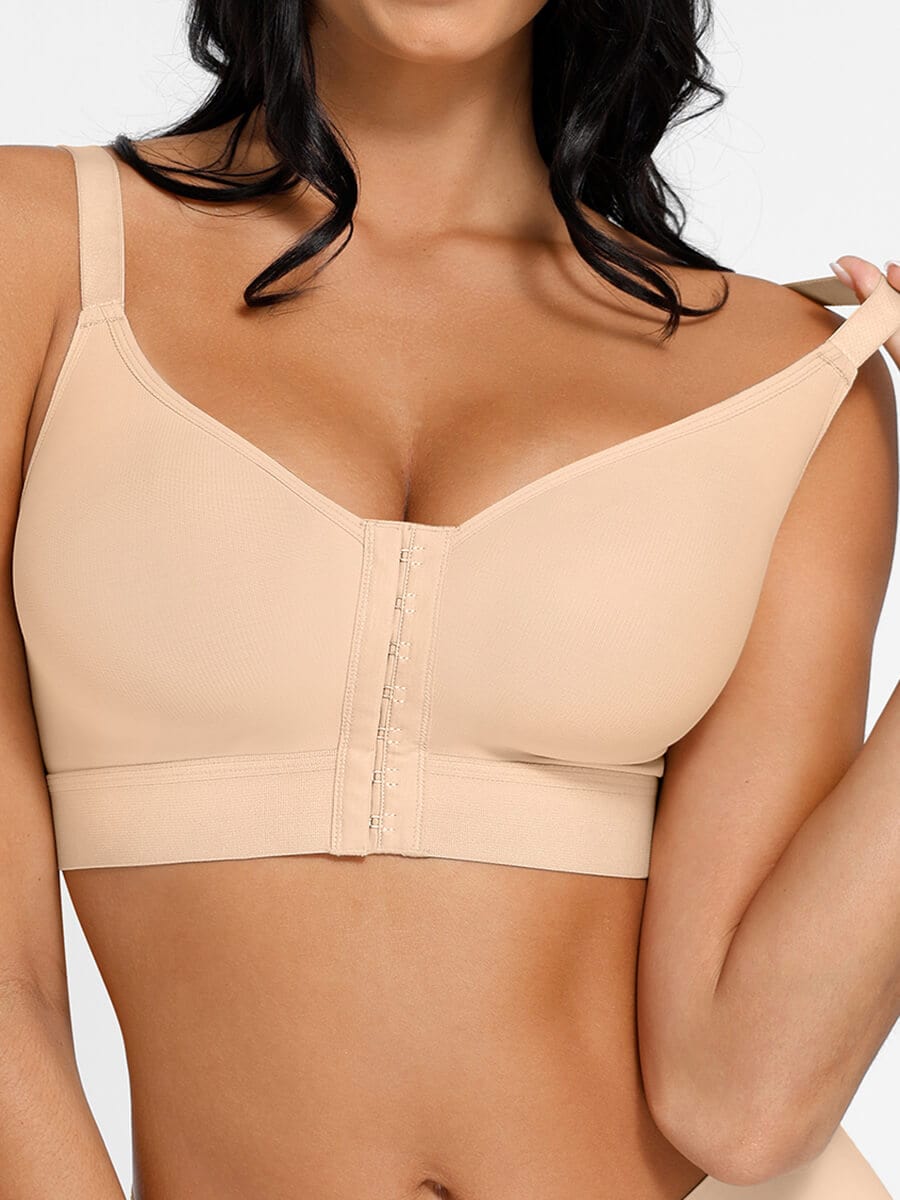 Post Surgery Full Coverage Front Closure Mastectomy Bra - FirmaHold