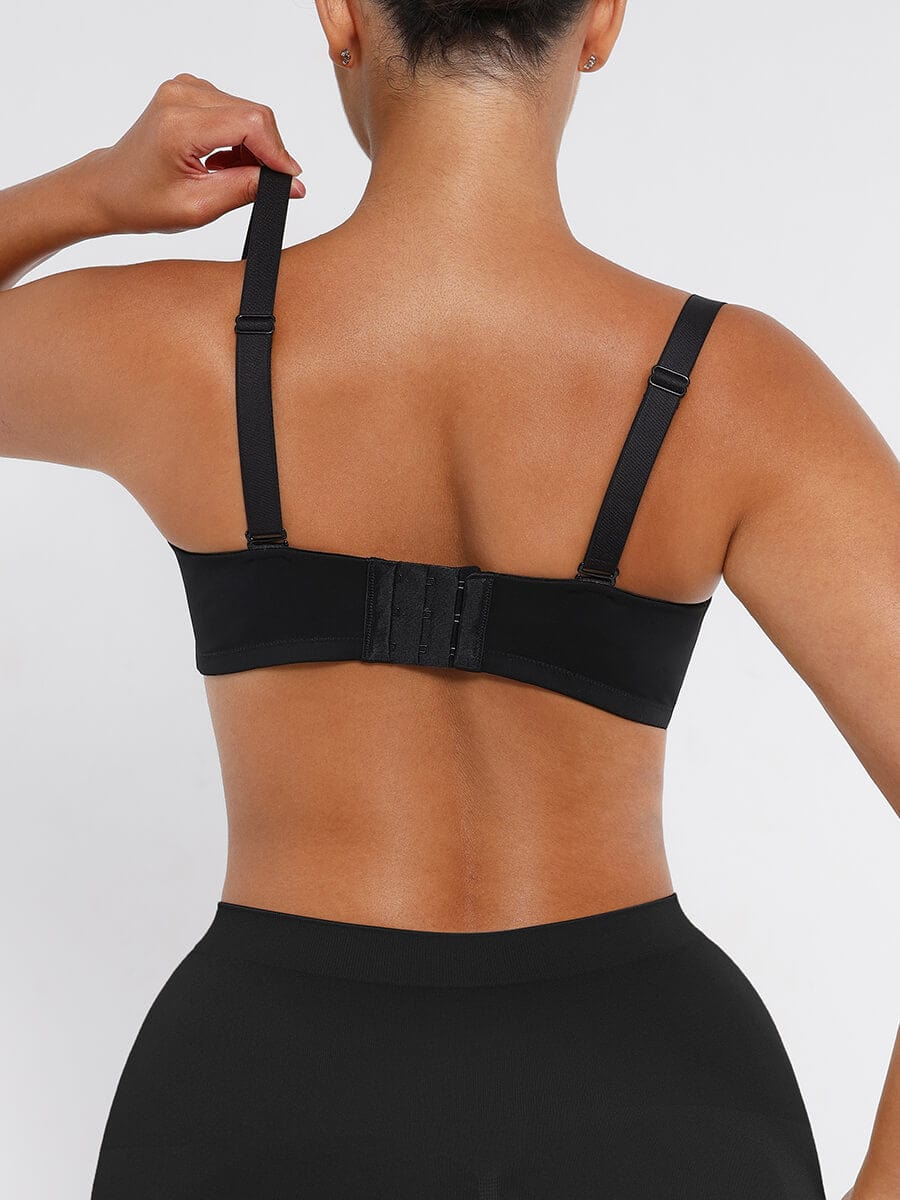 Strapless Non-slip Underwire Bra with Bust Support and Gathering - FirmaLift