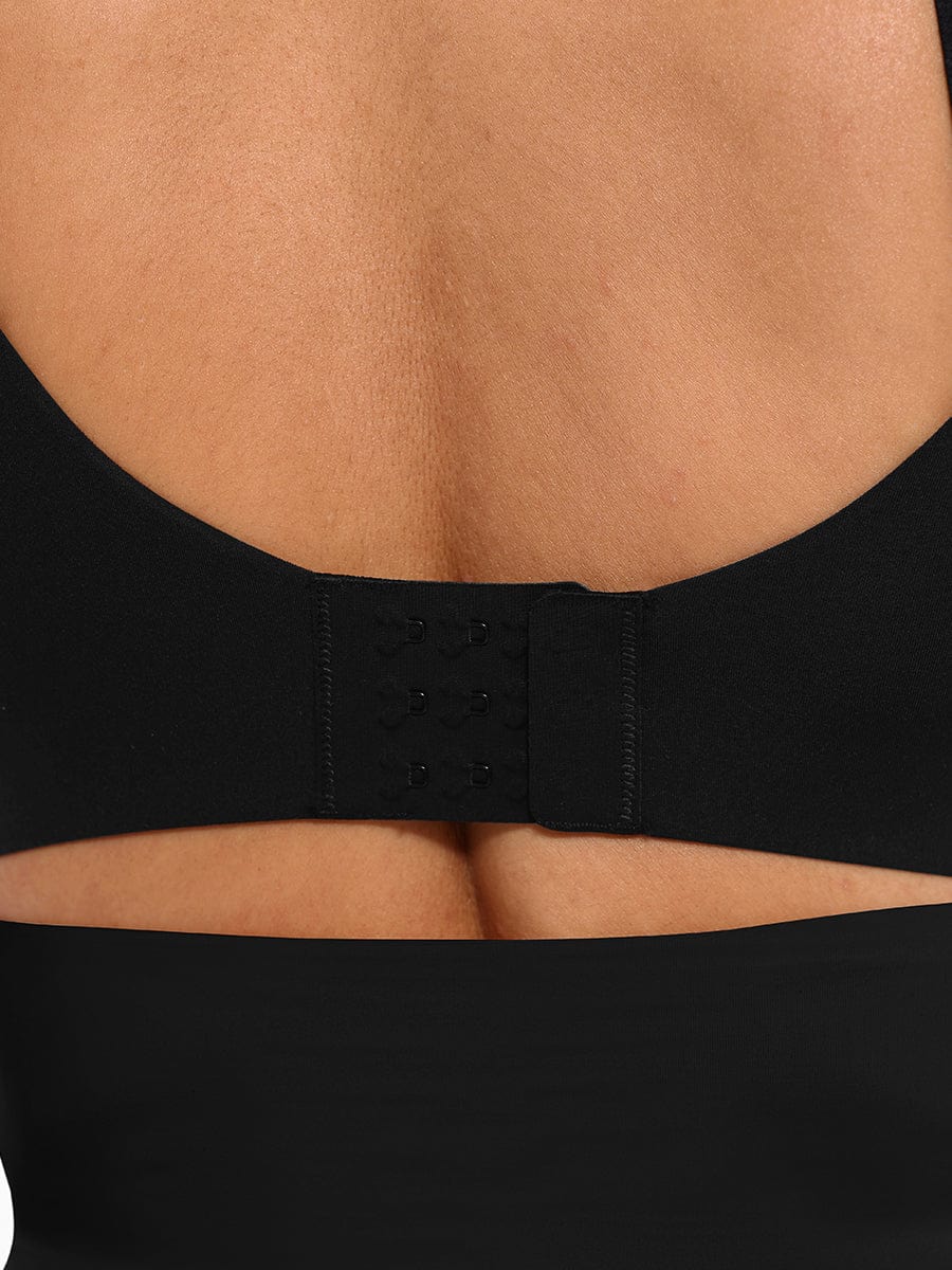 Unpadded Underwired Deep V-Neck Bra with Side Support - FirmaLift