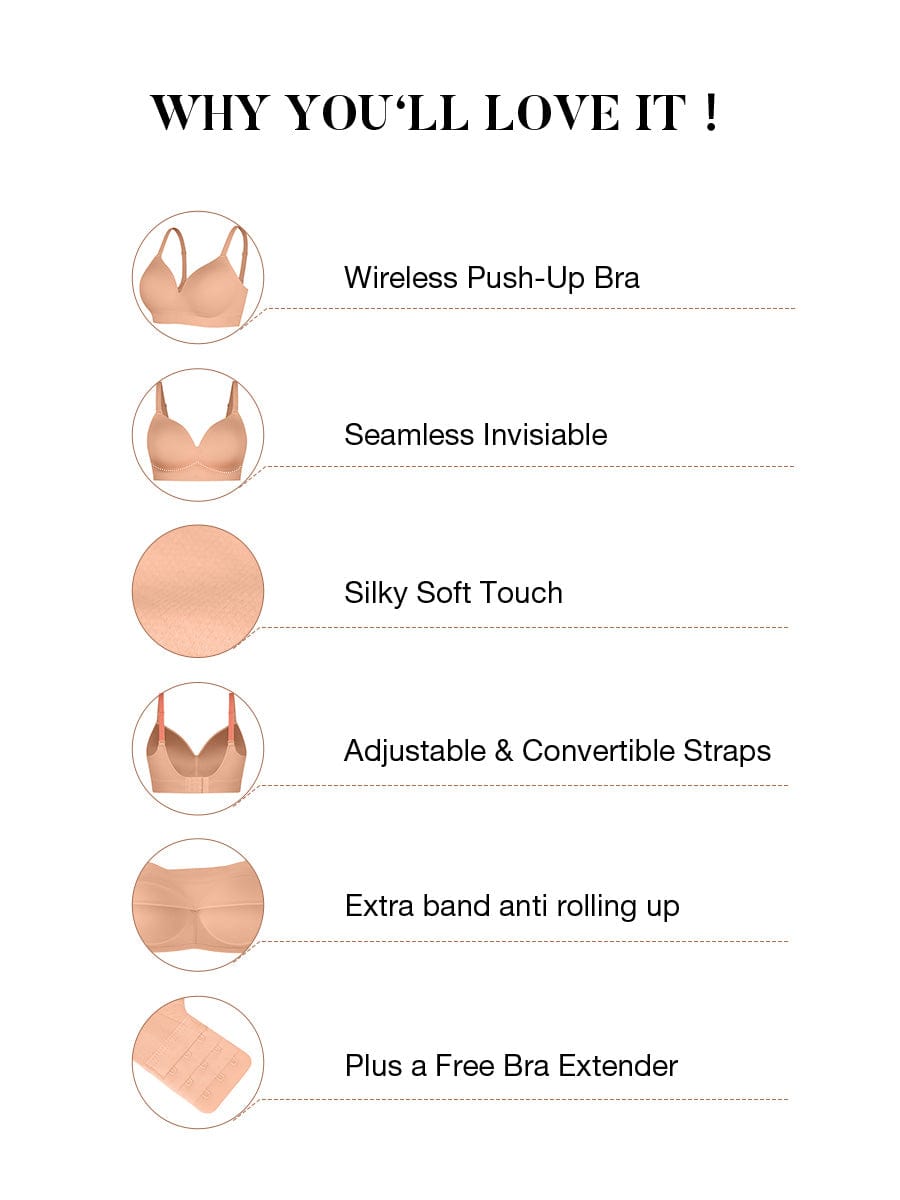 Seamless Wireless Bust Support Bra - FirmaActive
