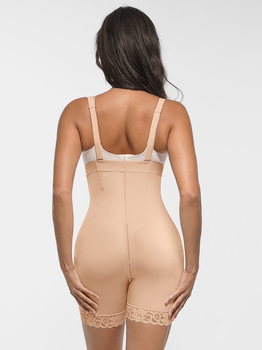 Removable Straps Waist & Back Smoothing Shaper with 4 Steel Bones Hourglass Faja - FirmaSculpt