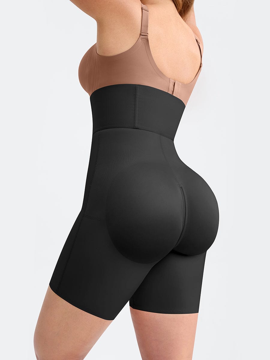 4 Short Steel Bones Waist & Tummy Shaper Butt Lifter Full Body Zipper - FirmaHold