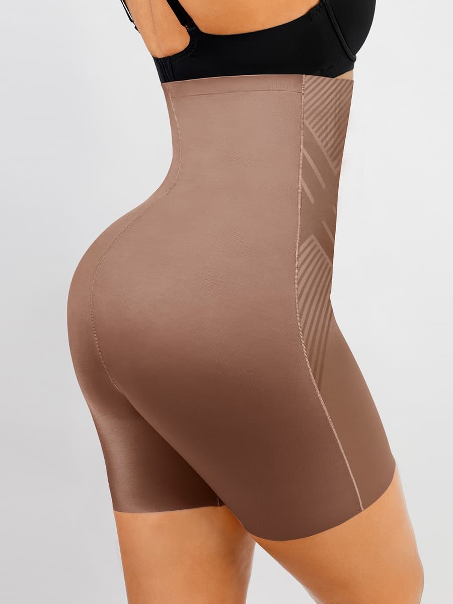 Liquid Spandex High Waist Thigh Slimmer Butt Lifter Brief - FirmaActive