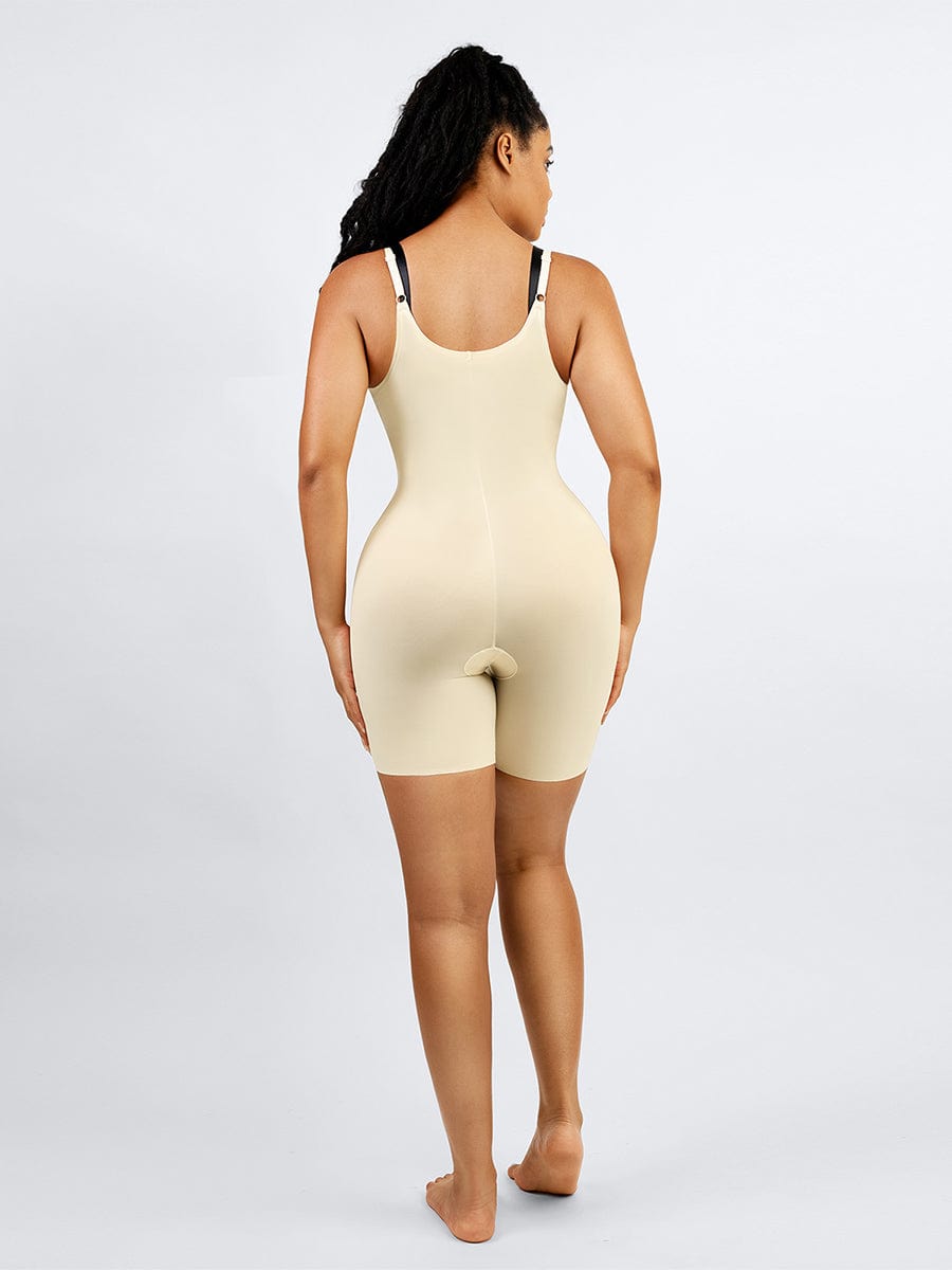 Liquid Spandex Air Slim Open-Bust Mid-Thigh Shaping Boyshort Butt Lifter - FirmaActive