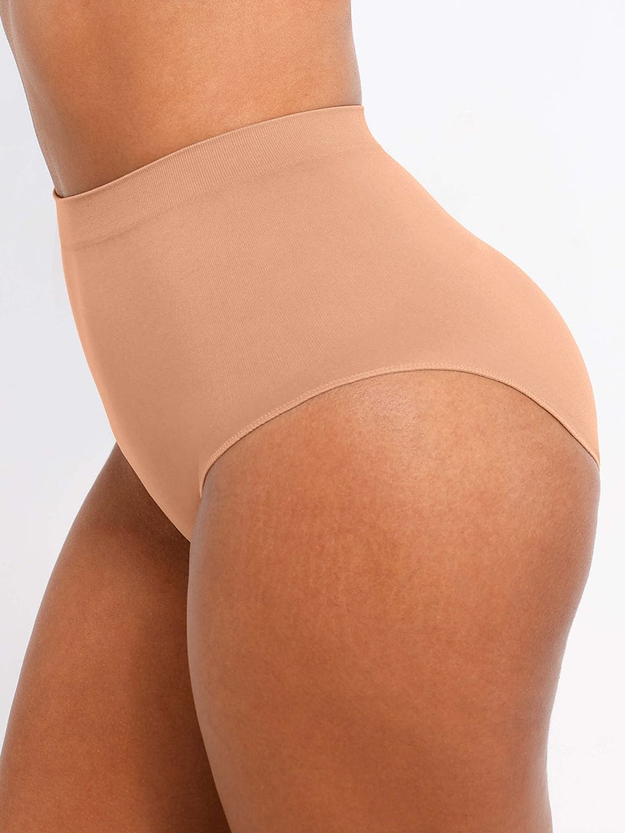 Seamless Mid Waist Tummy Control Brief with Antibacterial Fabric - FirmaHold