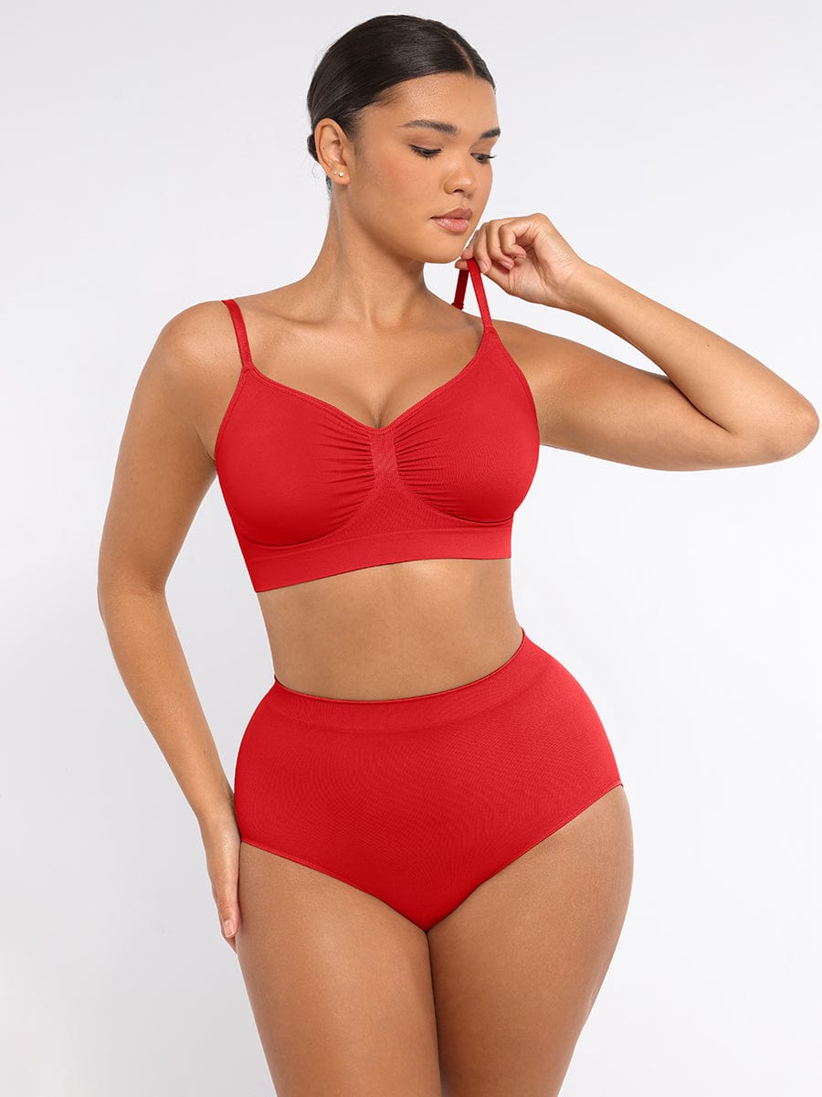 Seamless Mid Waist Tummy Control Brief with Antibacterial Fabric - FirmaHold