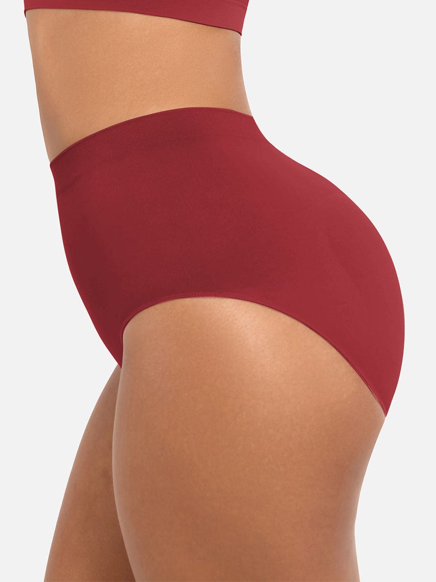 Seamless Mid Waist Tummy Control Brief with Antibacterial Fabric - FirmaHold