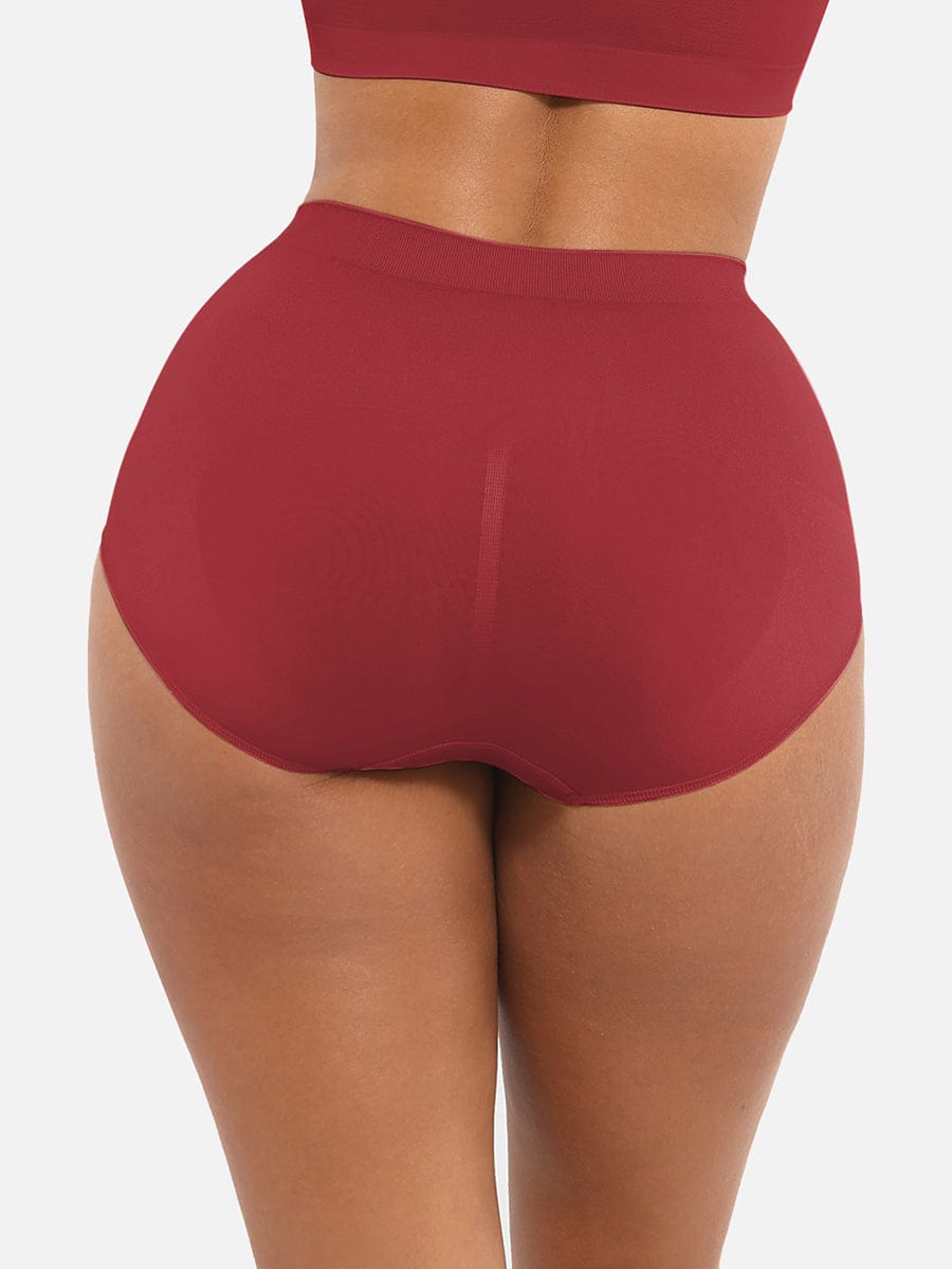 Seamless Mid Waist Tummy Control Brief with Antibacterial Fabric - FirmaHold