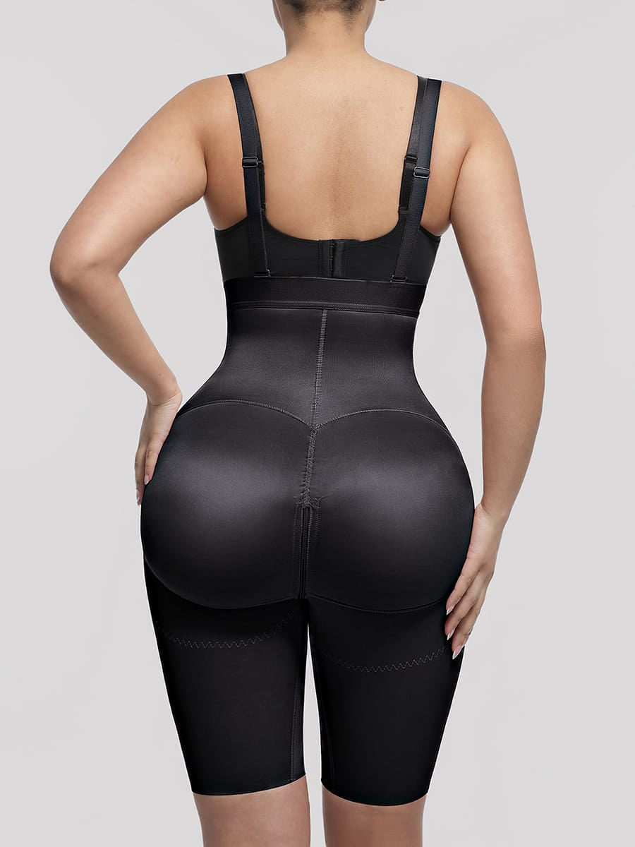 Body Shaper with Removable Shoulder Straps and Clips for Post-Operative Wear - FirmaActive